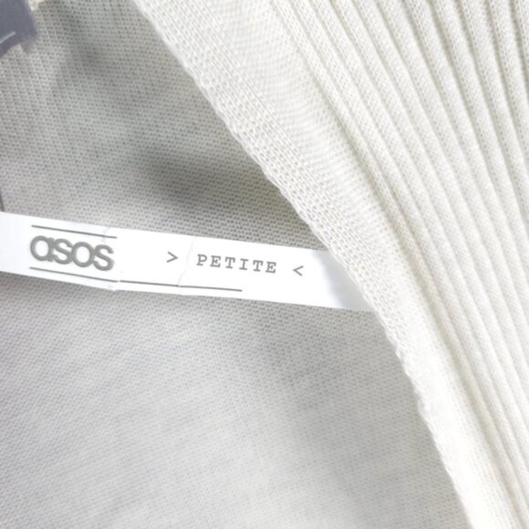 NWT asos PETITE Romania 🇷🇴 Made Long Sleeve Rib Open Cardigan Longline Size 2 - Picture 6 of 8